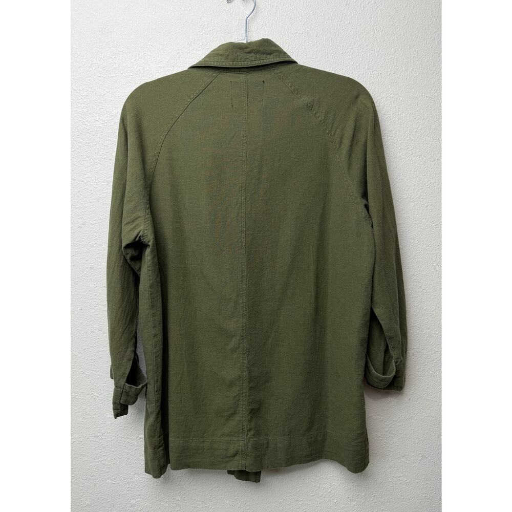 Love Tree Olive Linen Blend Moto Jacket Women's M - Picture 9 of 15